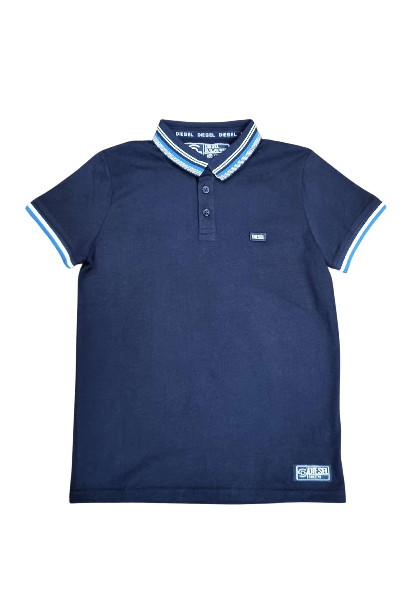 DIESEL KIDS Aron Navy Polo Navy front view