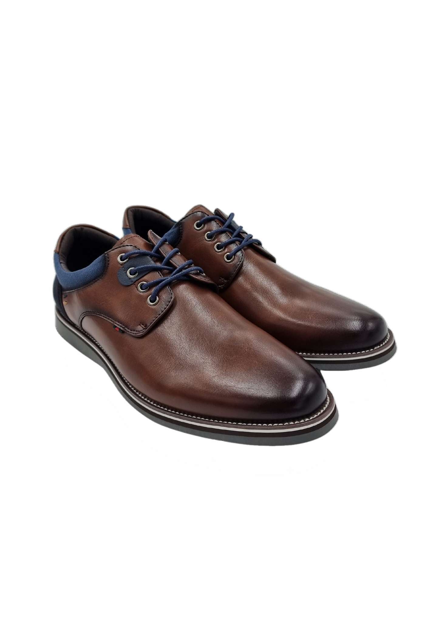 Men's Dolphman Lace Up Brown Shoe-Side View