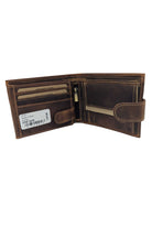 GILT EDGE Button Wallet - Camel Camel model front view