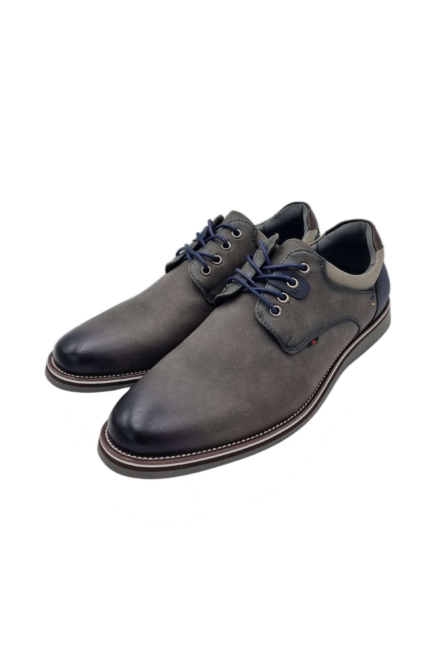 Men's Dolphman Lace Up Grey Shoe-Other Side View