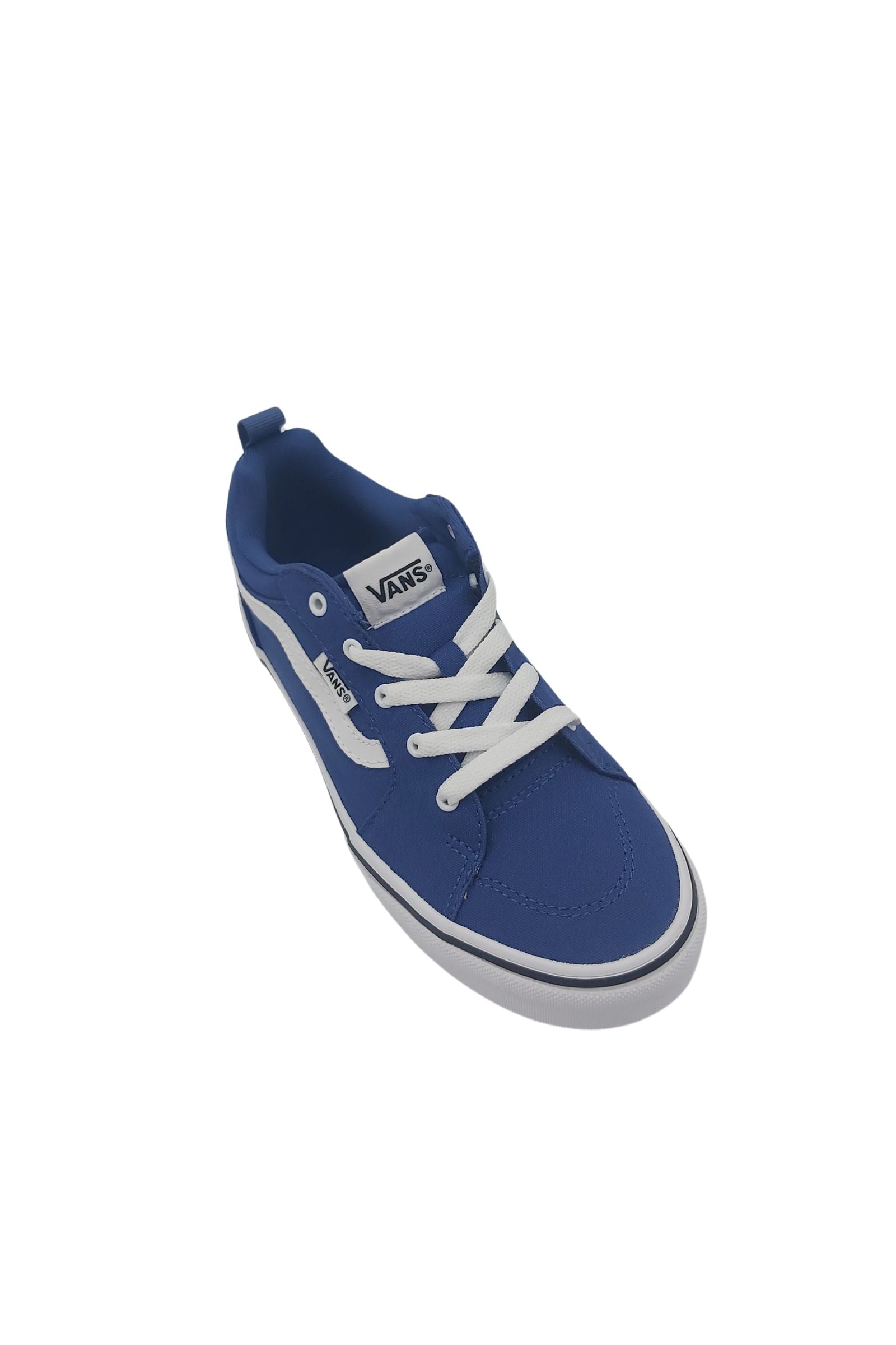 Vans Youths Filmore Blue Boys Sneaker Blue model front view