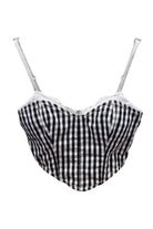 Tally Weijl Black/White Crop Top Black/White front view