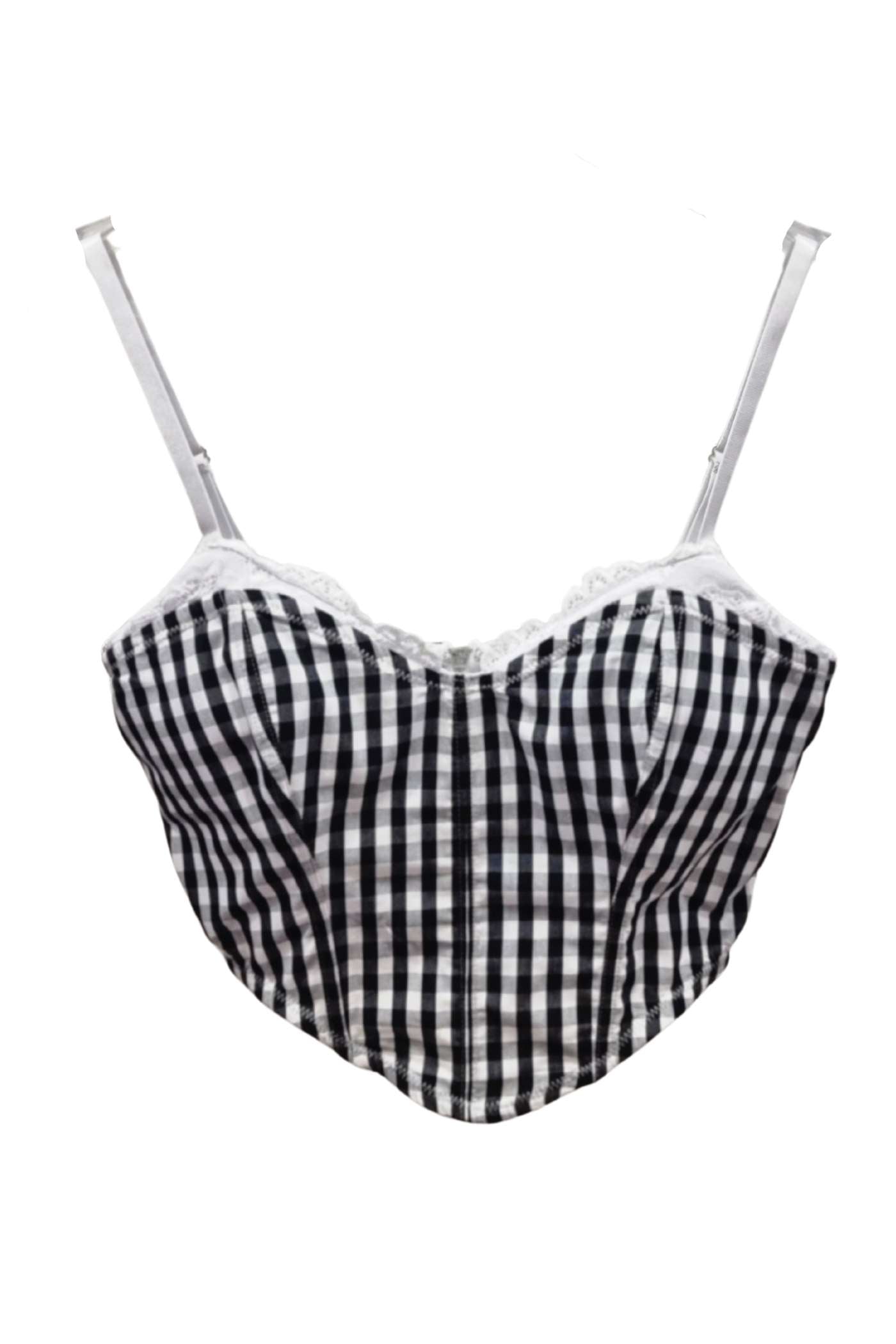 Tally Weijl Black/White Crop Top Black/White front view