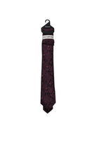 Zazzi Boyswear Purple Paisley Boys Tie & Pocket Square PURPLE front view