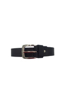 Front view of boys black belt