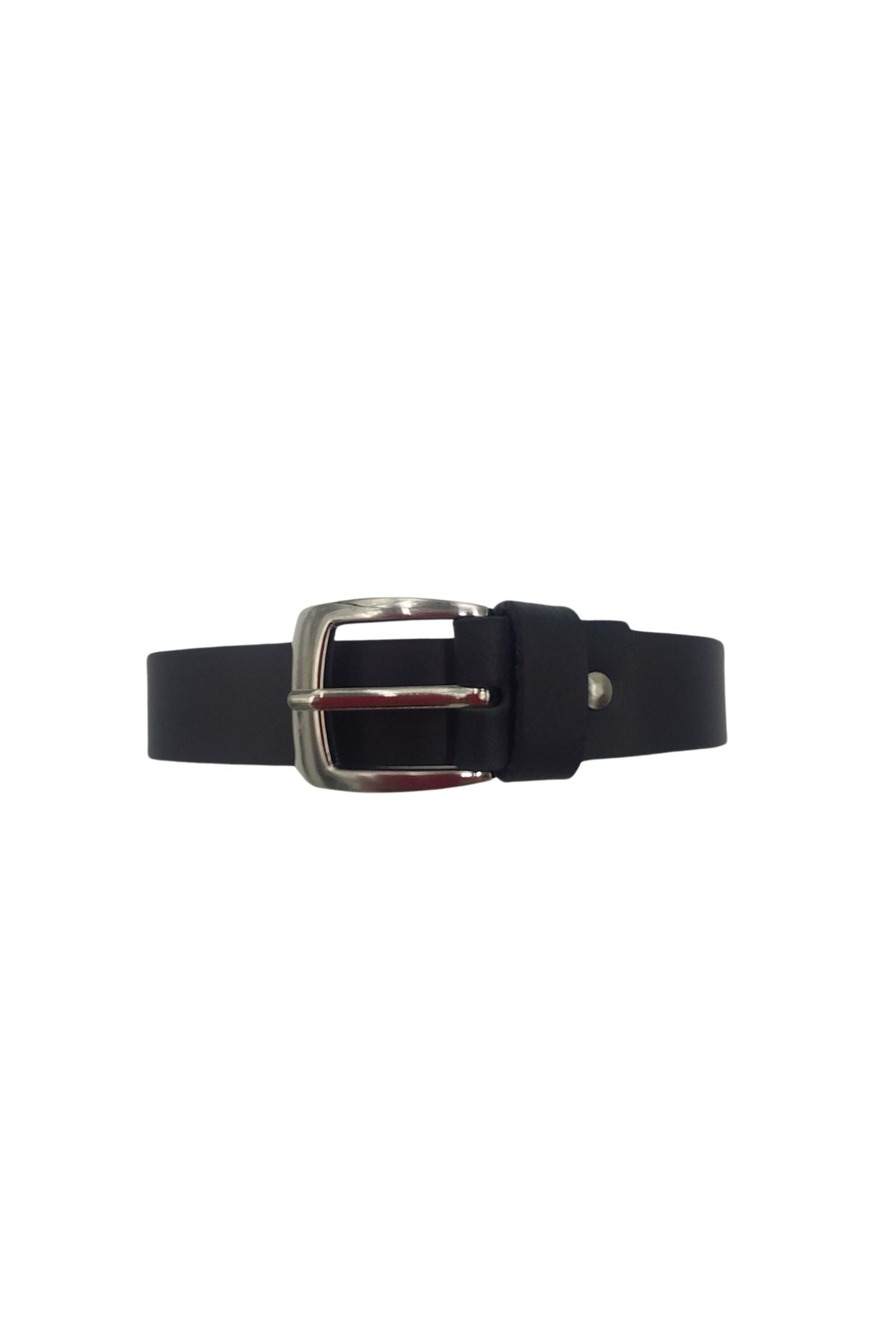 Front view of boys black belt