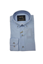 6TH SENSE Perform 41 Long Sleeve Sky Blue/White Pattern Shirt Sky Blue/White front view