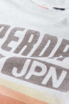 SUPERDRY Japan Stripe Relaxed Tee-Ice Grey Marl Ice Grey Marl back view