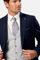 BENETTI Lucas Tapered Silver Waistcoat SILVER front view