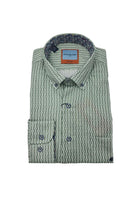 DARIO BELTRAN Ciria Green Print Shirt Green front view
