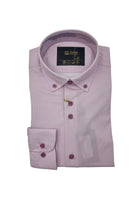 6TH SENSE Perform 42 Long Sleeve Pink Square Pattern Shirt Pink front view