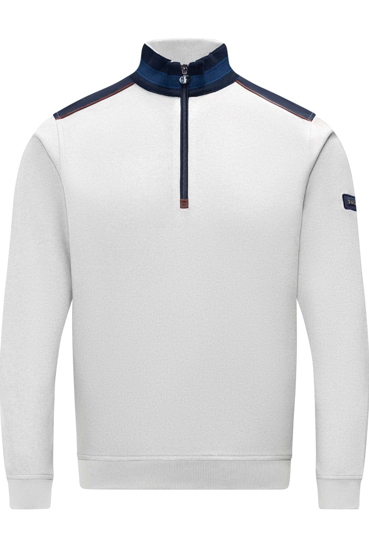 Men's Quinn Silver 1/4 Zip-Front VIew