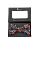 Zazzi Boyswear Orange Floral Boys Bow & Pocket Square Orange front view
