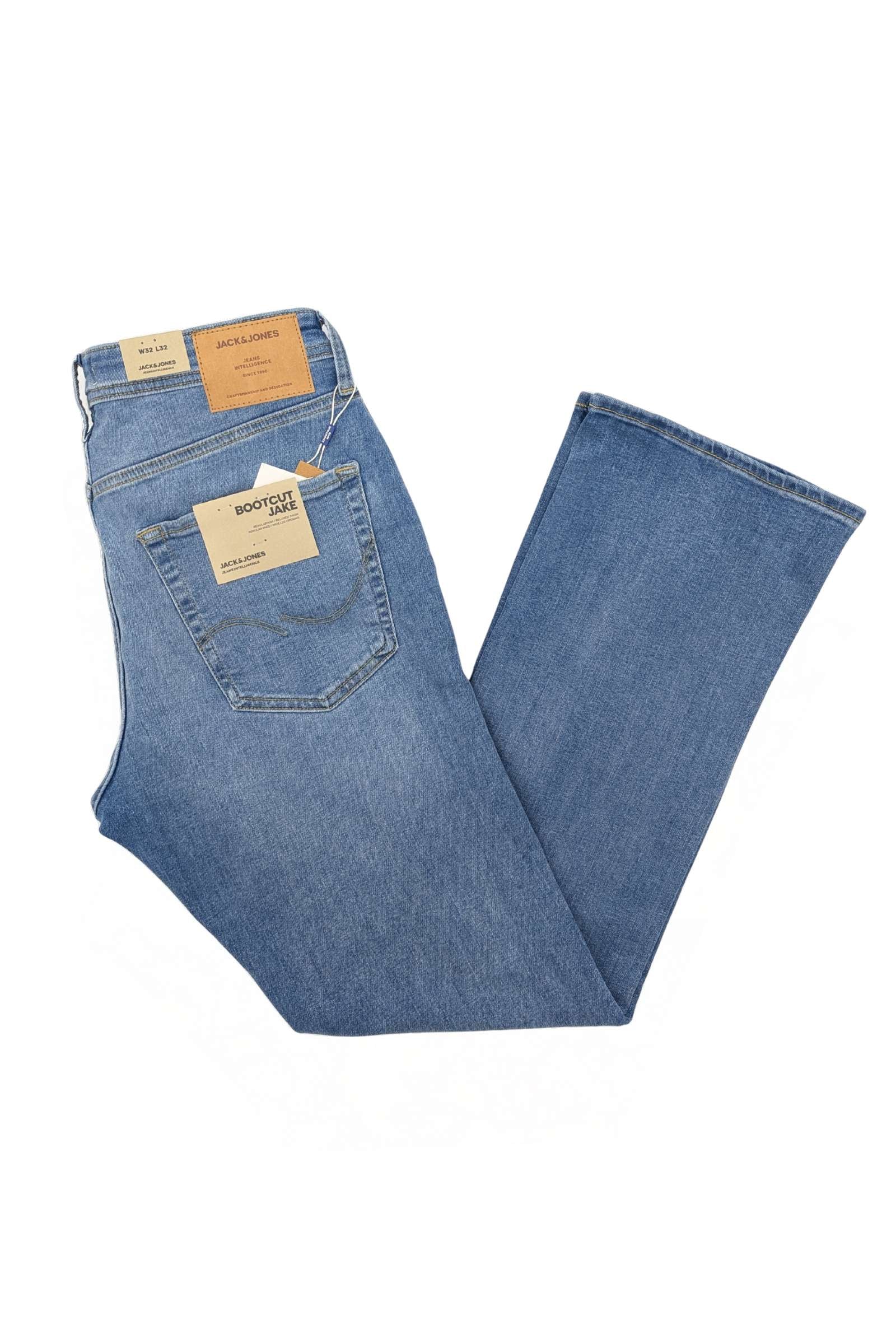 Front view of Jack and Jones Jake 783 men's bootcut jeans