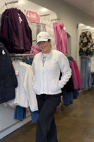 RANT & RAVE LADIES Relax & Renew Heidi Borg Bomber Jacket-Cream CREAM front view