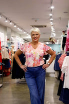 RANT & RAVE LADIES Emry Pink Top Pink side view