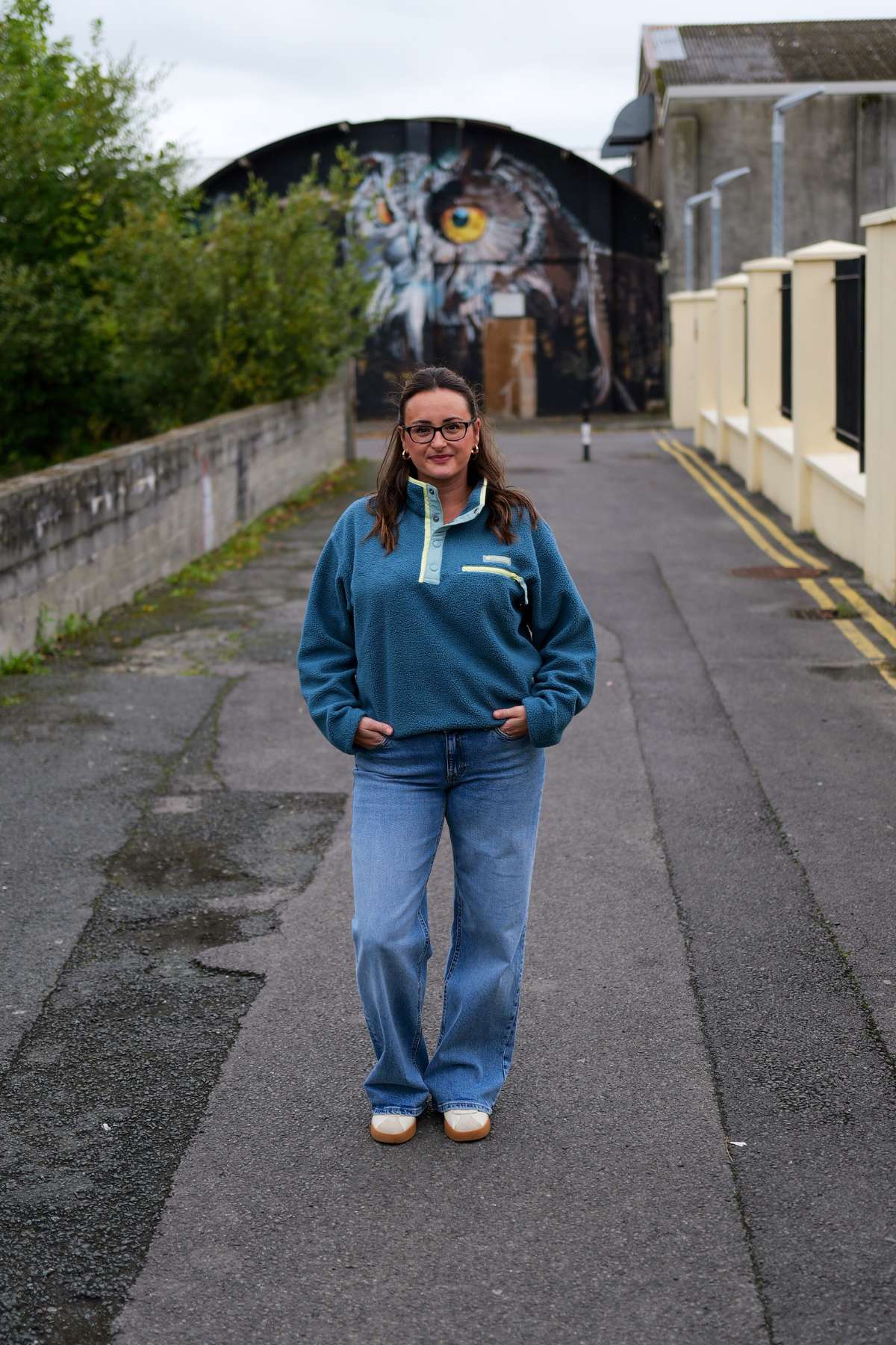 Joanne in Womens Helvetia™ Ii Cropped Half Snap Fleece-Everblue Crush blue