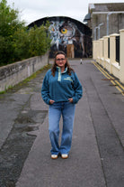 Joanne in Womens Helvetia™ Ii Cropped Half Snap Fleece-Everblue Crush blue