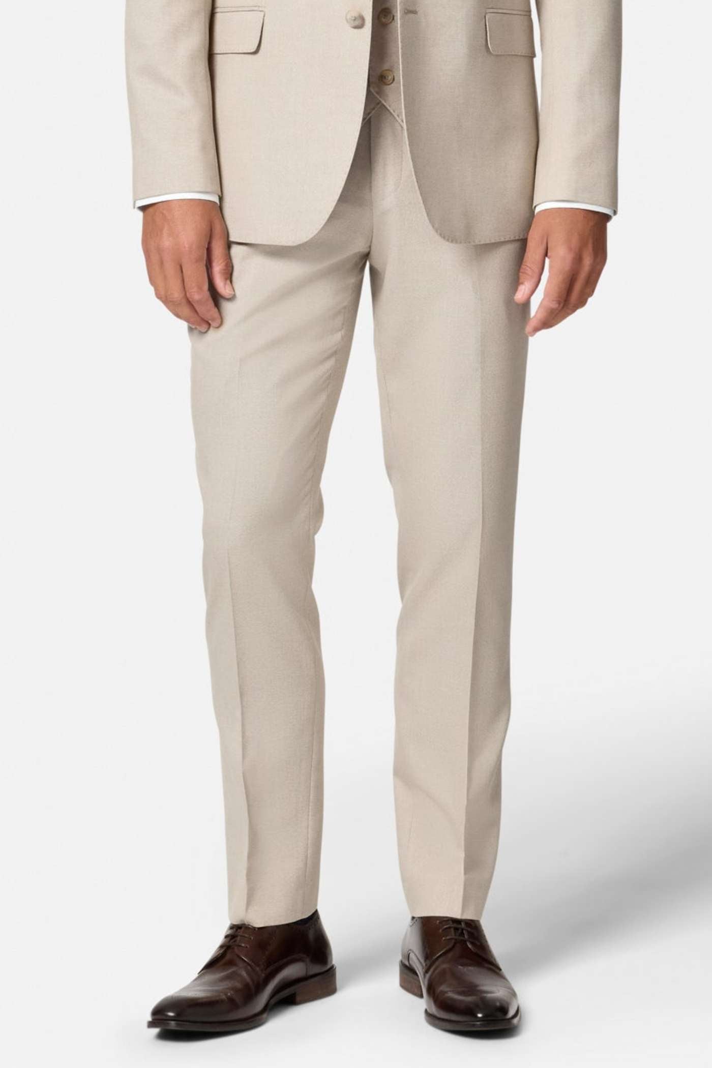 BENETTI Albert Stone Trousers Stone front view