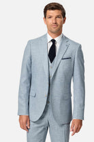 BENETTI Lucas Tapered Sky Waistcoat Sky model front view
