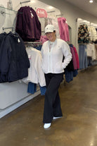 RANT & RAVE LADIES Relax & Renew Heidi Borg Bomber Jacket-Cream CREAM model front view