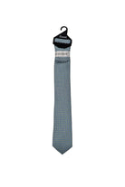 Zazzi Boyswear Boys Mint/BlueTie & Pocket Square Set Mint/Blue front view