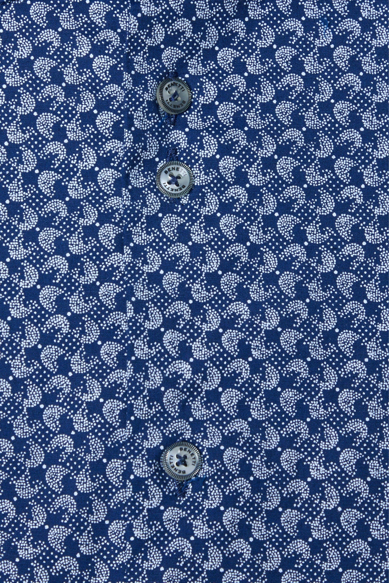 Rio Navy Long Sleeve Shirt-Button detail
