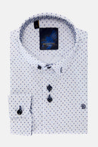 Benetti Boyswear Boys Ryan White/Blue/Navy Shirt White/Blue/Navy front view