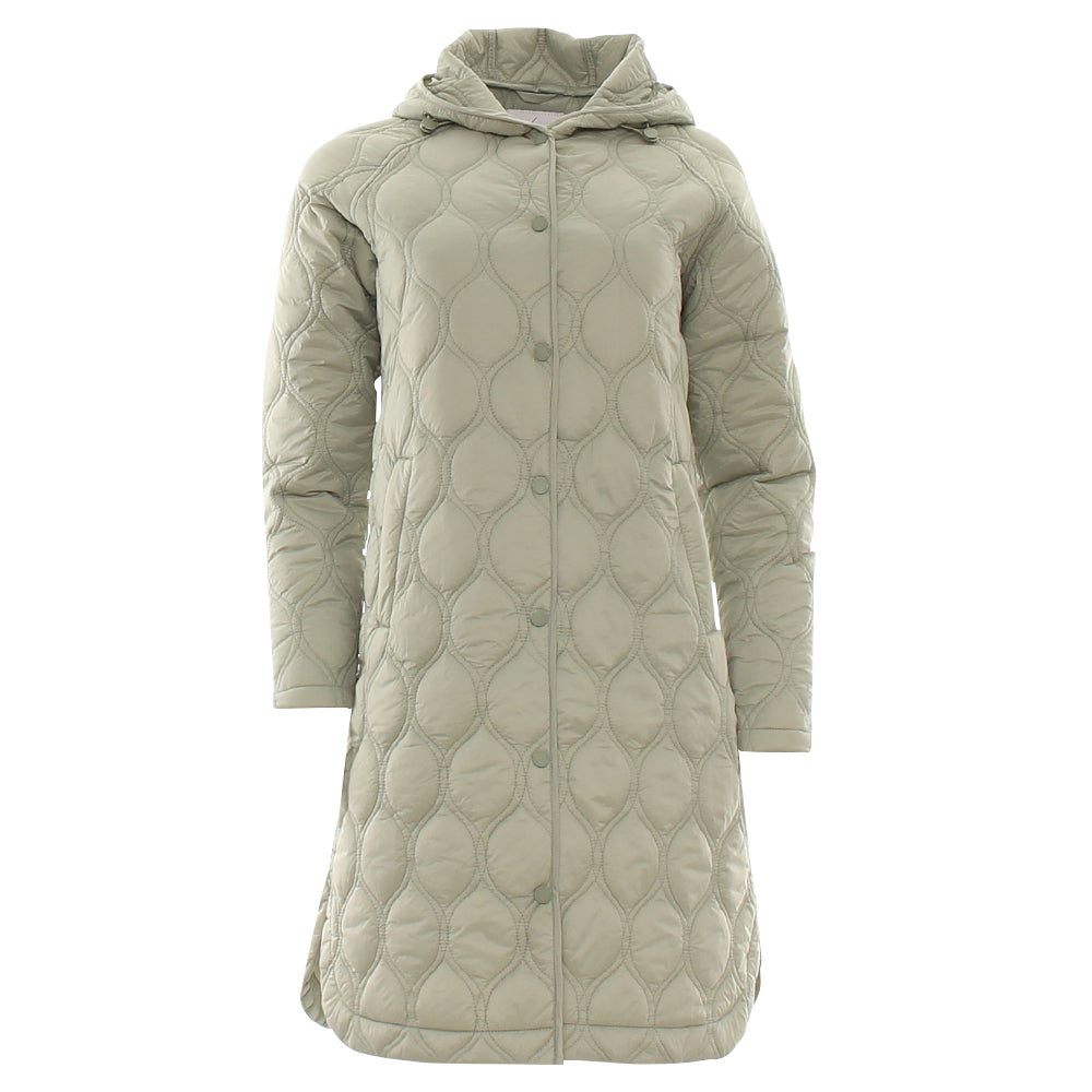 Ladies Relax & Renew Sabrina Sage Coat-Ghost Front View