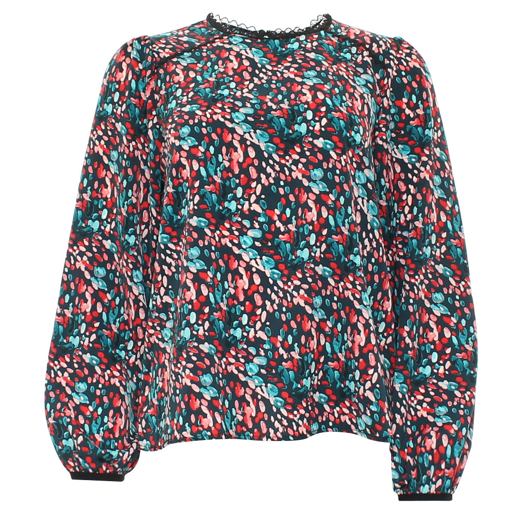 Ladies Sade Teal Top-Ghost Front View