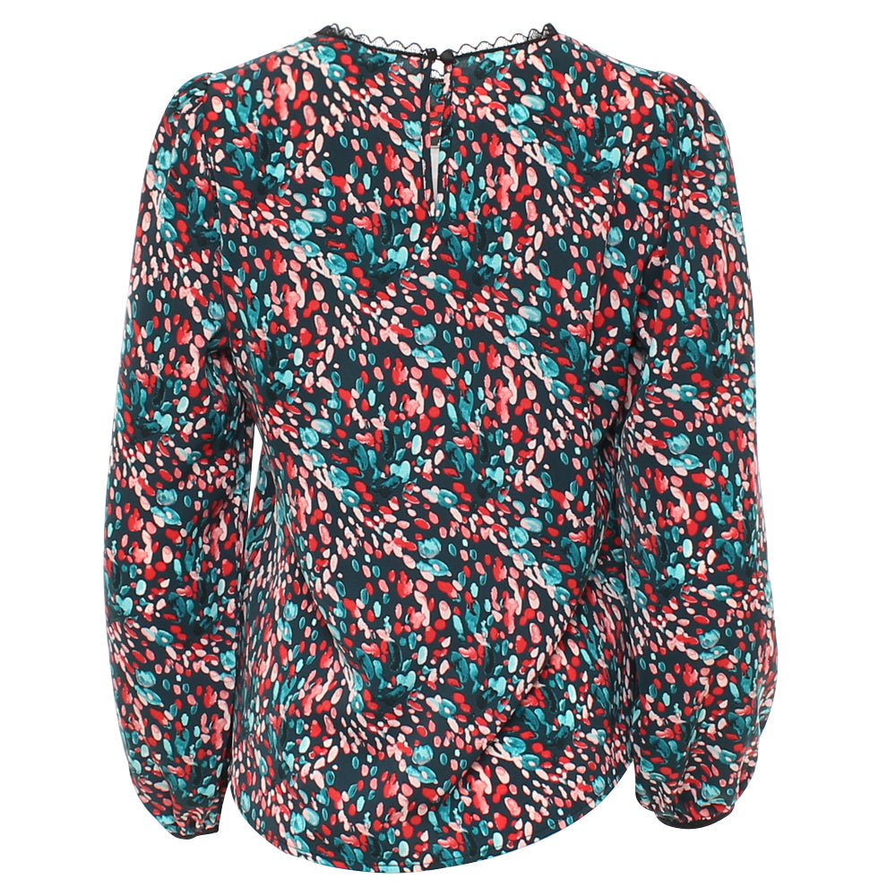 Ladies Sade Teal Top-Model Back View