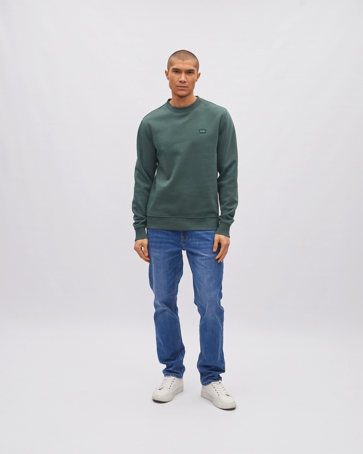 Diesel Santos Sweatshirt Myan Forest, full front view
