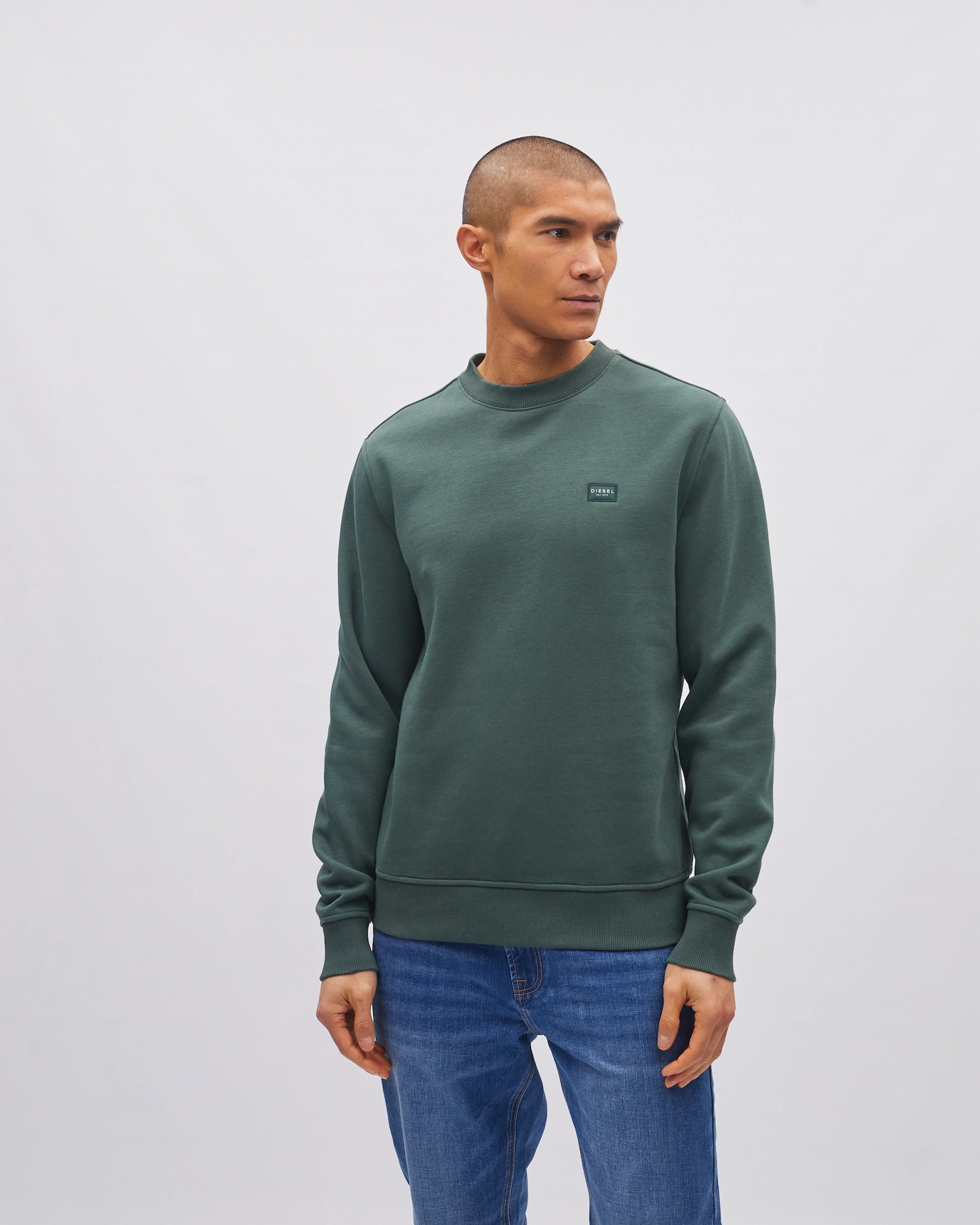 Diesel Santos Myan Forest Sweat Myan Forest model front view