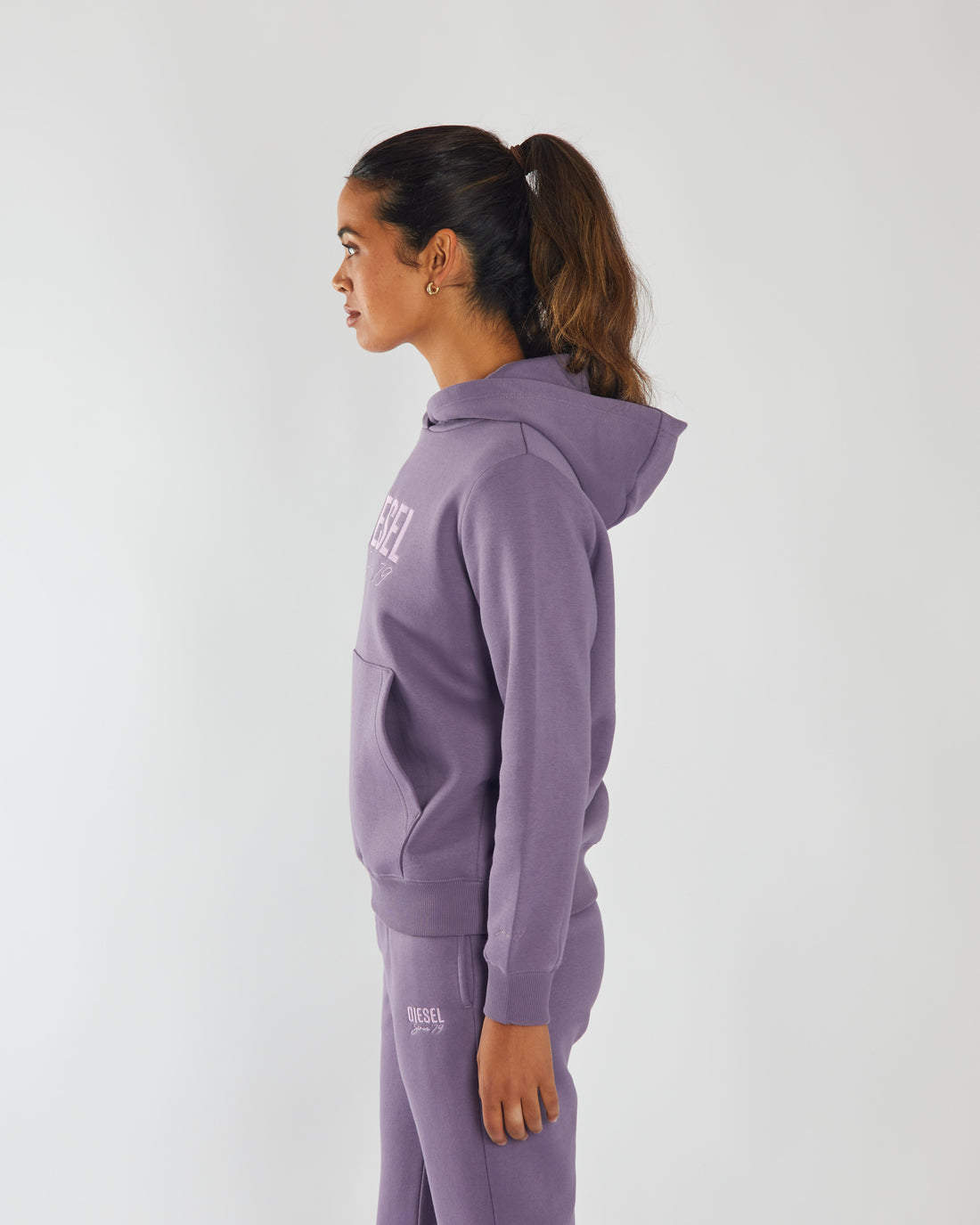 Ladies Sara Lavender Dust Hood-Side View