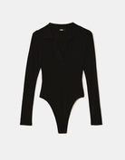 Tally Weijl Black V-Neck BodySuit BLACK back view