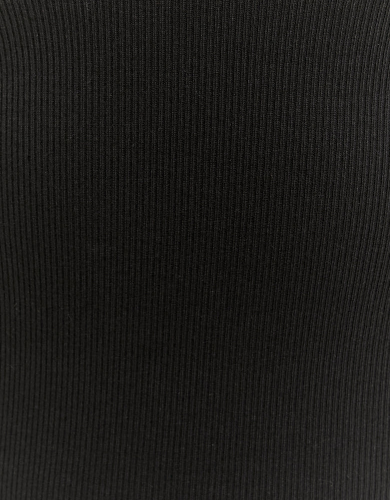 Ladies Black V-Neck BodySuit-Pattern View