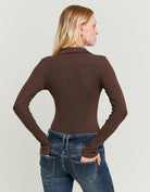 Tally Weijl Brown V-Neck Bodysuit BROWN detail view