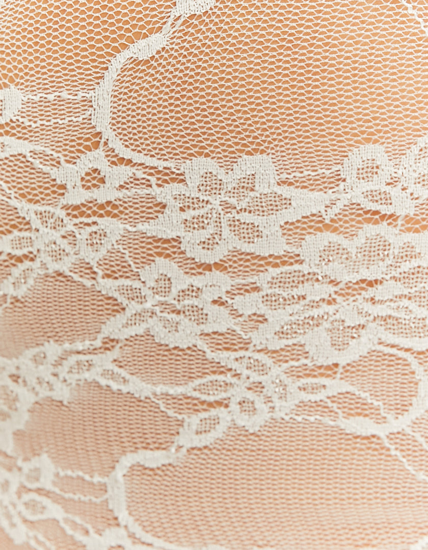 Ladies White Lace Corset Body-Lace View