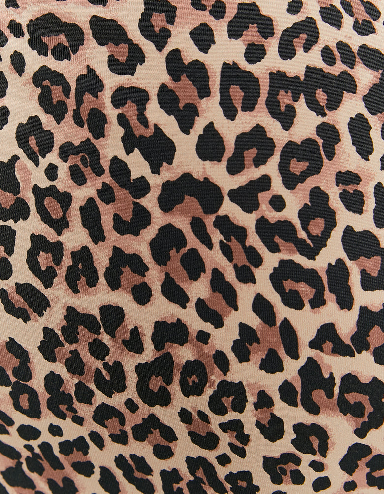 Ladies Leopard Print Bodysuit-Pattern View