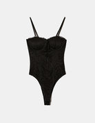 Tally Weijl Black Lace Corset Bustier Body BLACK back view