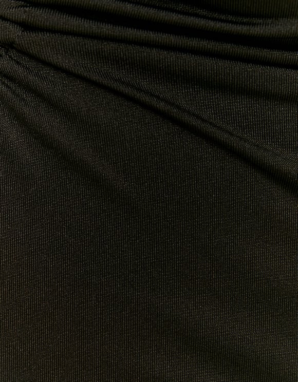 Ladies Cut Out Black Body Suit-Close Up View