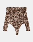 Tally Weijl Leopard Print Off Shoulder Bodysuit multi back view