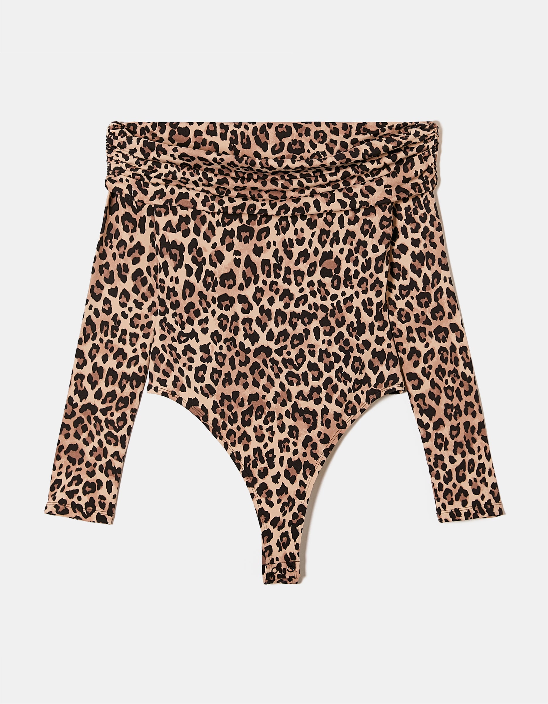 Tally Weijl Leopard Print Off Shoulder Bodysuit multi back view