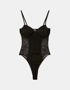 Tally Weijl Black Bodysuit With Lace Black back view