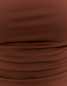 Tally Weijl Brown Bodysuit with Boat Neckline Brown side view