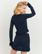Tally Weijl Blue Tie Cardigan Blue detail view
