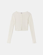 Tally Weijl White Crop Cardigan WHITE side view