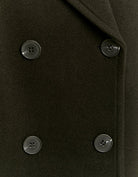 Tally Weijl Black Faux Wool Cropped Coat Black back view