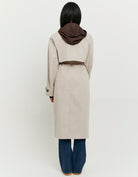 Tally Weijl Long Beige Trench Coat Beige detail view