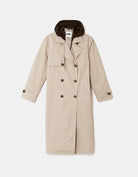 Tally Weijl Long Beige Trench Coat Beige back view